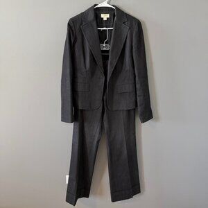 LOFT Women's Black Pinstripe Suit